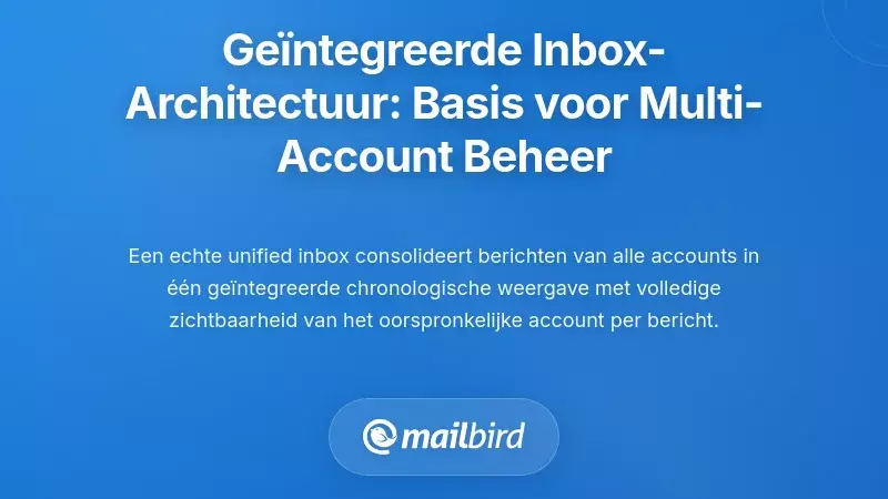 Ge&iuml;ntegreerde Inbox Architectuur: De Basis van Effectief Beheer van Meerdere Accounts