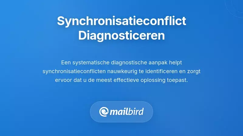 Diagnostische workflow voor het identificeren van Outlook synchronisatieproblemen in de Mailbird e-mailclient