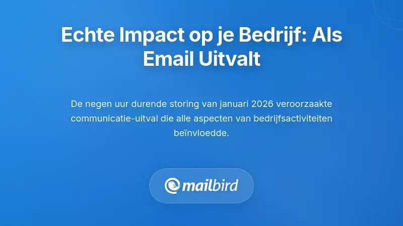 De Werkelijke Invloed op Bedrijven: Wat Er Gebeurt Wanneer E-mail Niet Werkt