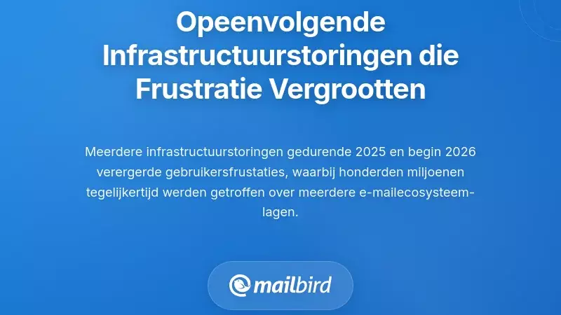 Cascaderende infrastructuurestoringen die de frustraties van gebruikers versterkten