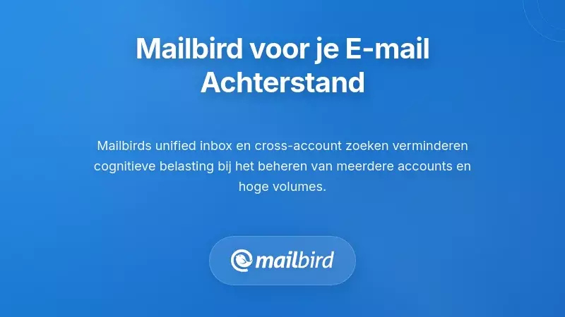 Mailbird e-mailclientinterface die functies toont voor het efficiënt beheren van e-mailoverload