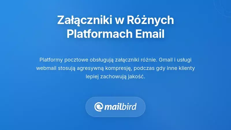 Por&oacute;wnanie platform e-mail pokazujące r&oacute;żne metody obsługi i kompresji załącznik&oacute;w