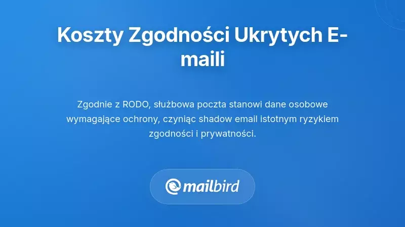 Koszty regulacyjne, prywatności i zgodności związane z e-mailem w cieniu