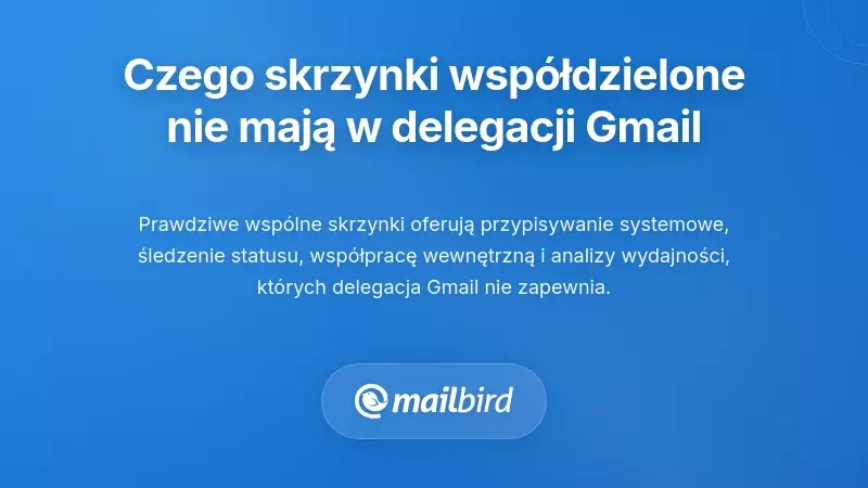Co Prawdziwe Systemy Wspólnych Skrzynek Zapewniają, Czego Delegowanie Gmaila Nie Może