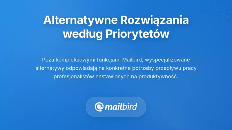 Alternatywne rozwiązania odpowiadające na konkretne priorytety użytkownik&oacute;w