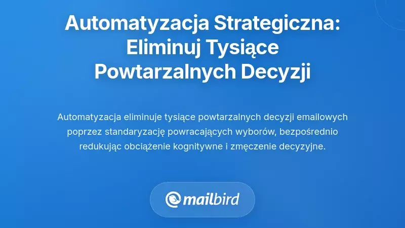 Strategiczna automatyzacja: eliminacja tysięcy powtarzalnych decyzji