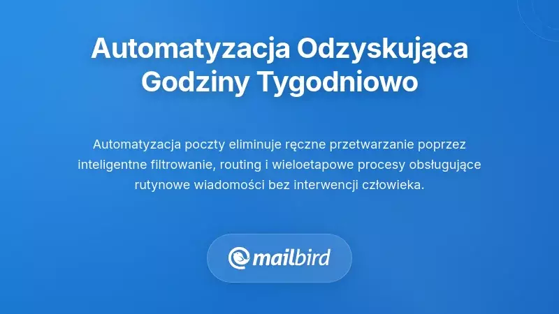 Diagram automatyzacji e-maili ilustrujący filtry i zasady, które oszczędzają godziny tygodniowo