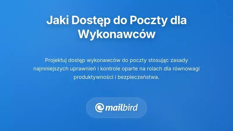 Panel pokazujący ustawienia uprawnień do e-maila kontrahenta i poziomy dostępu w systemie zarządzania pocztą