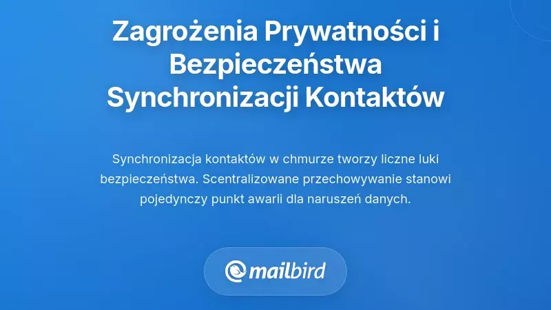 Ryzyka prywatności i bezpieczeństwa związane z synchronizacją kontakt&oacute;w