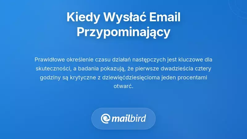 Kalendarz pokazujący optymalne odstępy czasowe wysyłania e-maili follow-up