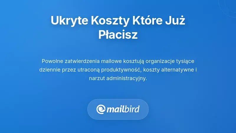 Ukryte koszty op&oacute;źnień w zatwierdzaniu e-mailem, w tym utrata wydajności i marnowanie godzin pracy