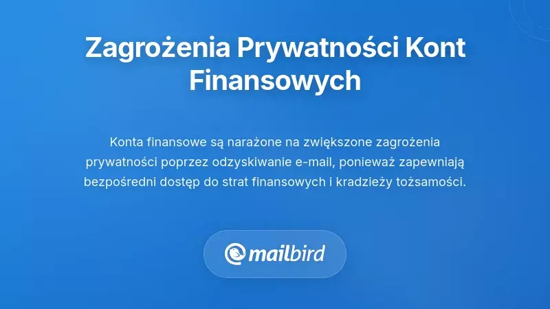 Bezpieczeństwo konta finansowego pokazujące podatności odzyskiwania hasła przez email i ryzyka wycieku danych