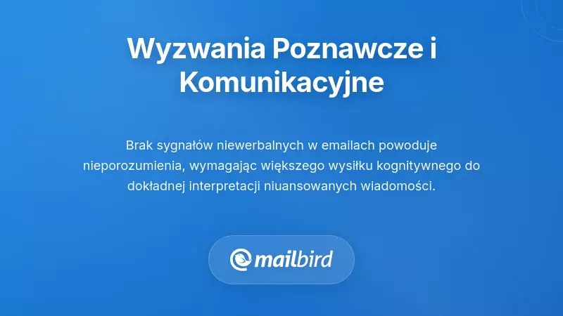 Wizualna reprezentacja wyzwań w nieporozumieniach mailowych i problemów z interpretacją tonu w zespołach
