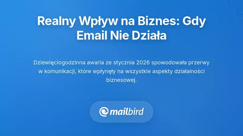 Rzeczywisty wpływ na biznes: Co się dzieje, gdy e-mail przestaje działać