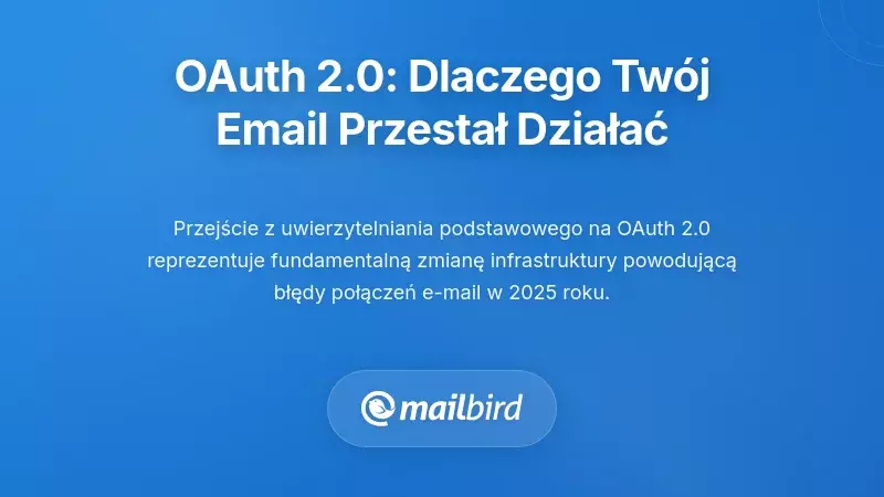 Przejście na uwierzytelnianie OAuth 2.0: Dlaczego Twoja poczta nagle przestała działać