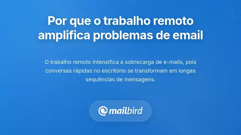Membro da equipa remota a lutar com o aumento do volume de e-mails enquanto trabalha em casa