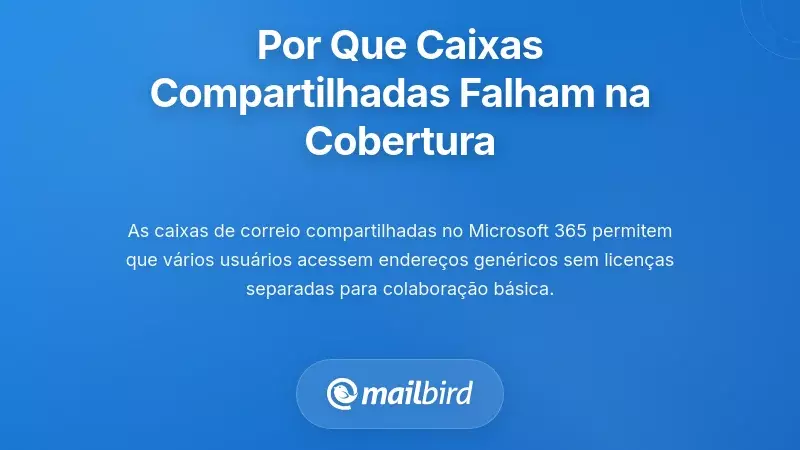 Por que as Caixas de Correio Partilhadas Tradicionais T&ecirc;m Dificuldades com a Cobertura