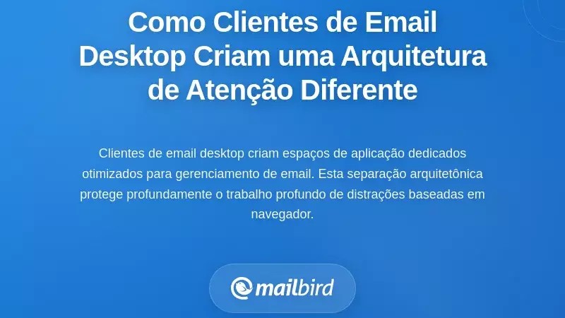 Como os Clientes de Email de Ambiente de Trabalho Criam uma Arquitetura Diferente para a Atenção
