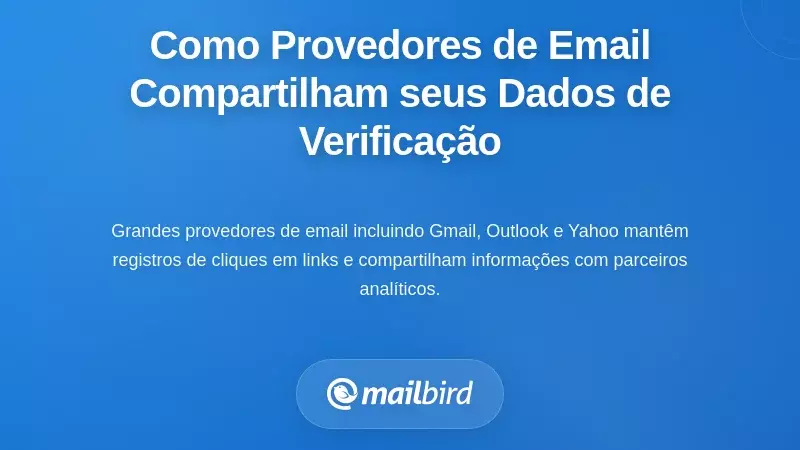 Como os Provedores de Email Partilham os Seus Dados de Verifica&ccedil;&atilde;o com Parceiros Anal&iacute;ticos