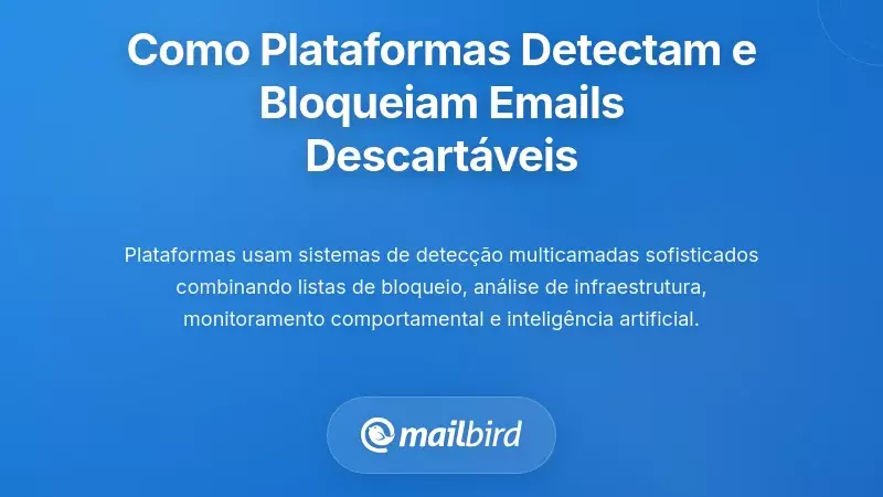 Como as Plataformas Detetam e Bloqueiam Emails Descart&aacute;veis: A Realidade T&eacute;cnica
