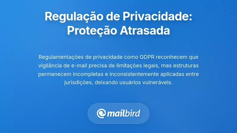 Regulamenta&ccedil;&otilde;es de Privacidade: Prote&ccedil;&atilde;o que Ainda Est&aacute; a Acompanhar