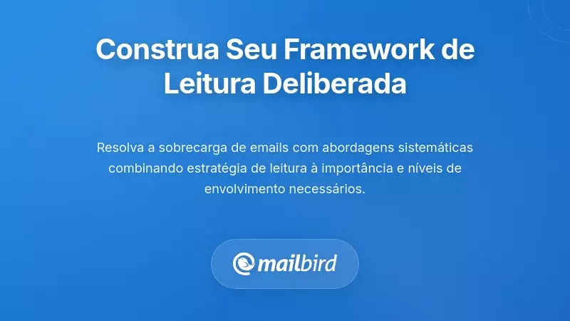Diagrama do quadro mostrando a estratégia sistemática de triagem de e-mails para decisões de leitura versus navegação