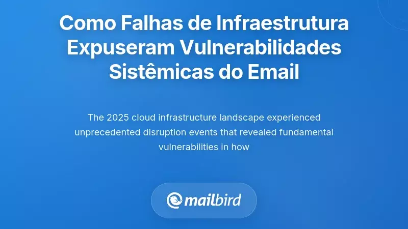 Como as Quedas de Infraestrutura Exporam Vulnerabilidades Sist&eacute;micas de E-mail