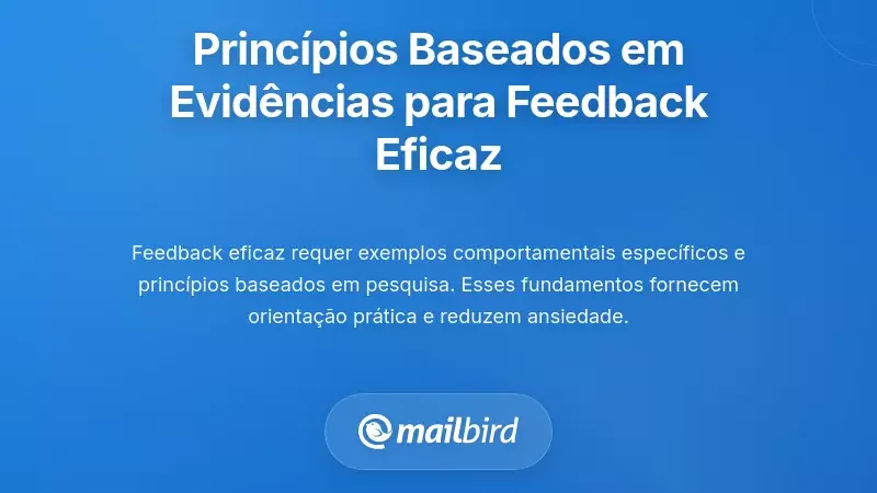 Princípios baseados em evidências para feedback eficaz ilustrados com conceitos-chave de desenvolvimento de liderança
