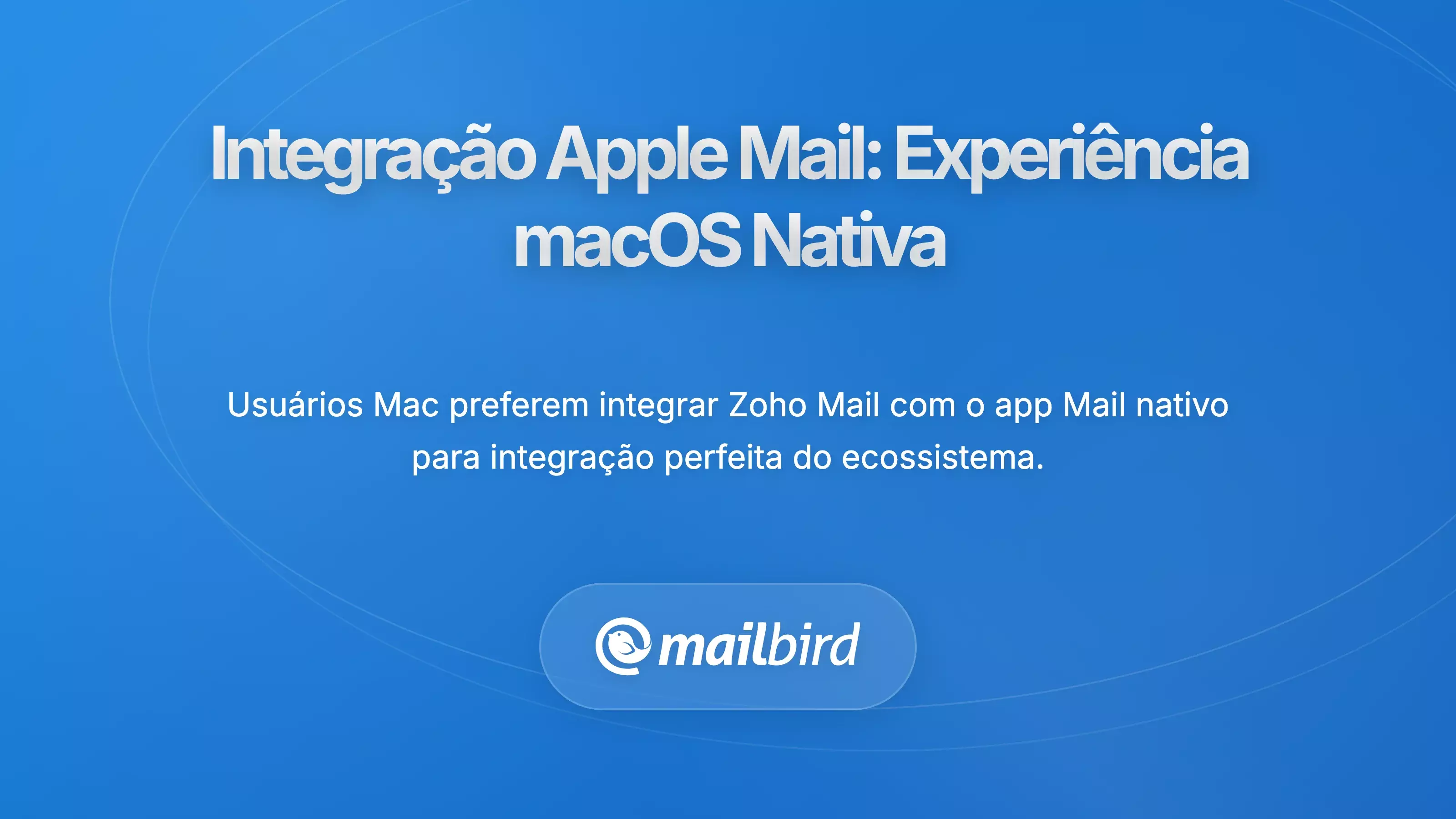 Aplicativo Apple Mail configurado com conta Zoho Mail mostrando integra&ccedil;&atilde;o nativa do macOS