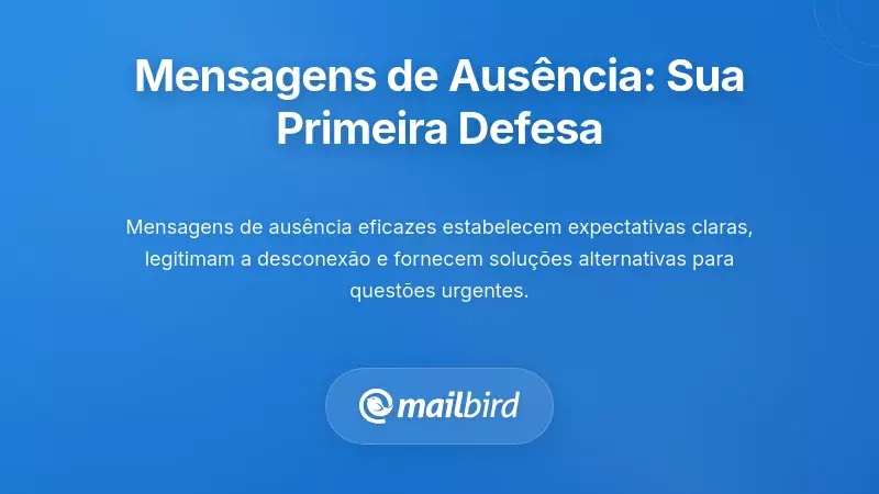 Modelo profissional de mensagem de ausência automática em e-mail no ecrã do computador para limites de e-mail nas férias