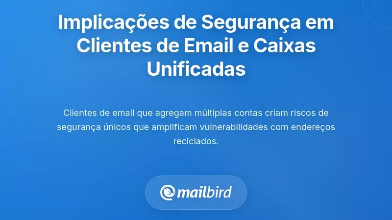Implicações de Segurança para Clientes de Email e Soluções de Caixa de Entrada Unificada