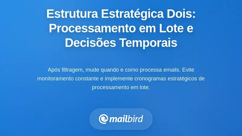 Estrat&eacute;gia Dois: Processamento em Lote e Sistemas de Decis&atilde;o Baseados em Tempo