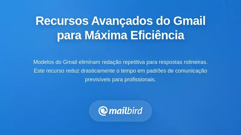 Modelos do Gmail e funcionalidades de automação para respostas eficientes de e-mail e gestão de fluxo de trabalho