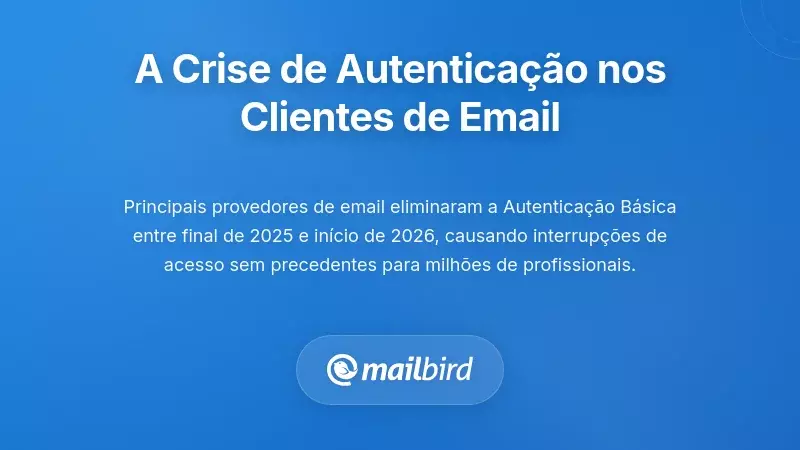 A Crise do Protocolo de Autenticação que Está a Quebrar Clientes de Email para Ambiente de Trabalho