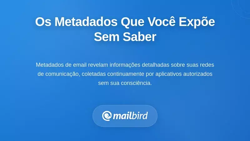 Visualiza&ccedil;&atilde;o da exposi&ccedil;&atilde;o de metadados de aplicativos de email e calend&aacute;rio conectados