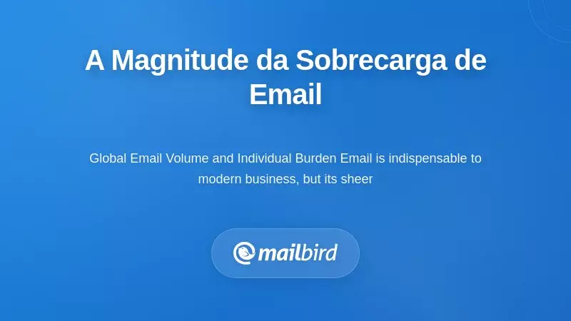 Profissional sobrecarregado perante uma caixa de entrada de e-mail transbordante com badges de notificação