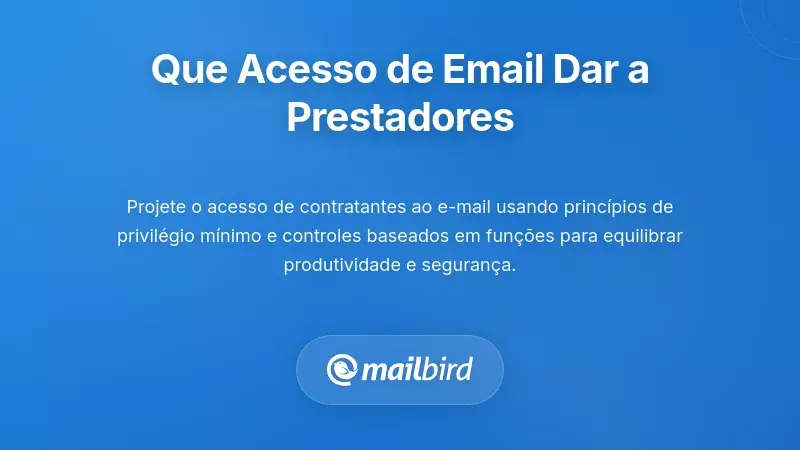 Painel de controlo mostrando definições de permissões de email para contratados e níveis de acesso no sistema de gerenciamento de emails