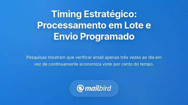 Sincroniza&ccedil;&atilde;o Estrat&eacute;gica: Processamento em Lote e Janelas Programadas de Email