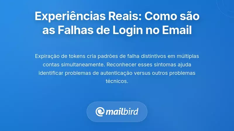 Experi&ecirc;ncias Reais de Usu&aacute;rios: Como S&atilde;o Na Pr&aacute;tica as Falhas de Login de Email