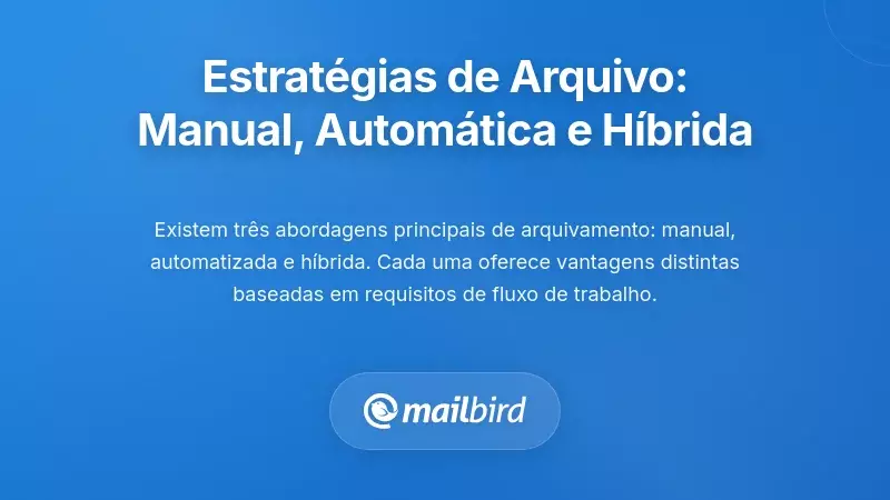 Estrat&eacute;gias de Arquivamento: Abordagens Manuais, Automatizadas e H&iacute;bridas