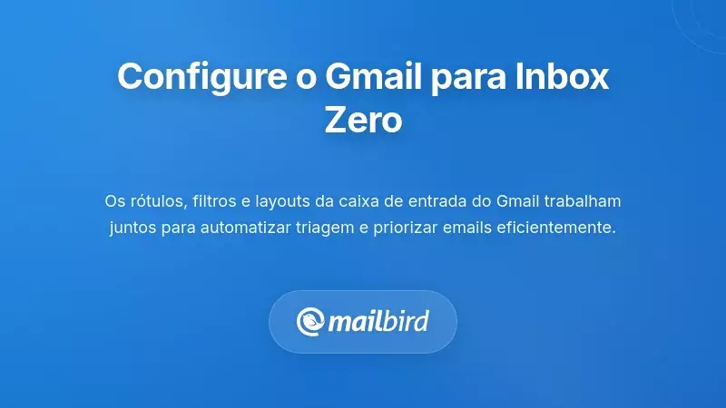 Configurações de organização da caixa de entrada do Gmail com filtros e etiquetas para um sistema funcional de gestão de e-mail Inbox Zero