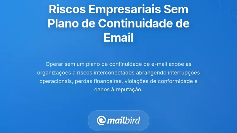 Os Riscos Empresariais Multifacetados de Não Ter um Plano de Continuidade de E-mail