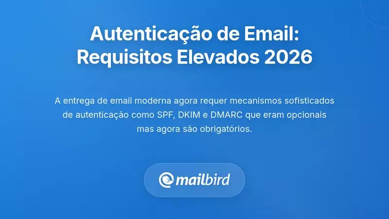 O Nível a Ultrapassar: Requisitos de Autenticação de E-mail em 2026