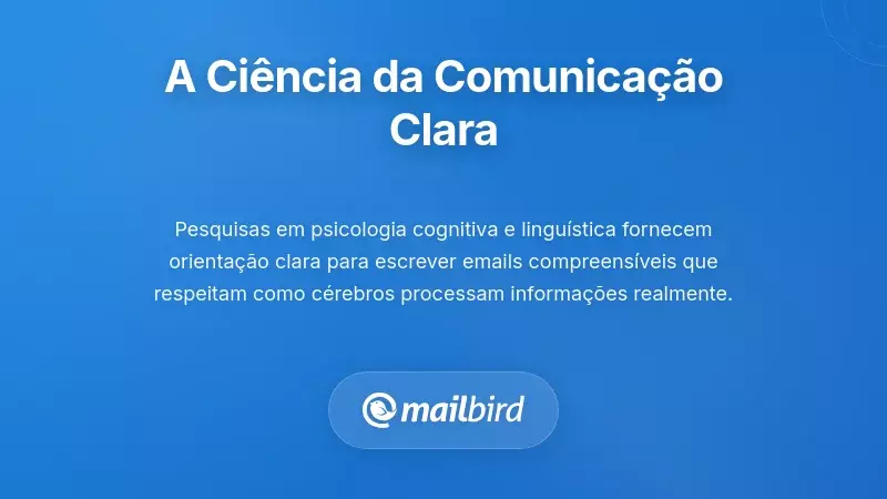 Princípios de comunicação clara e psicologia cognitiva aplicados à redação de emails