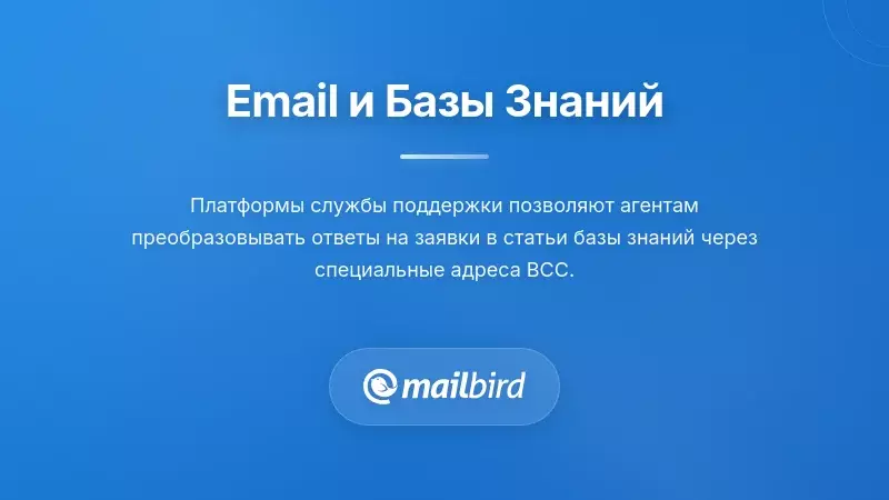 Рабочий процесс интеграции электронной почты с системами службы поддержки и платформами базы знаний