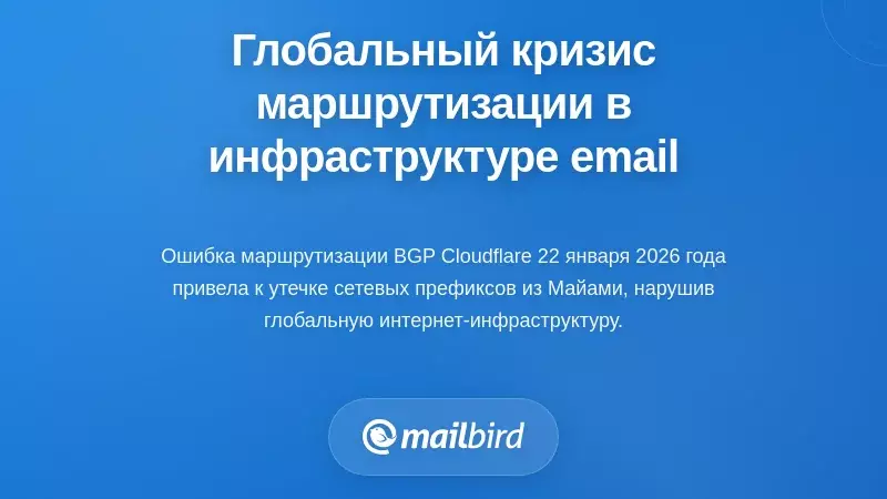 Глобальный кризис маршрутизации, затрагивающий электронную почту