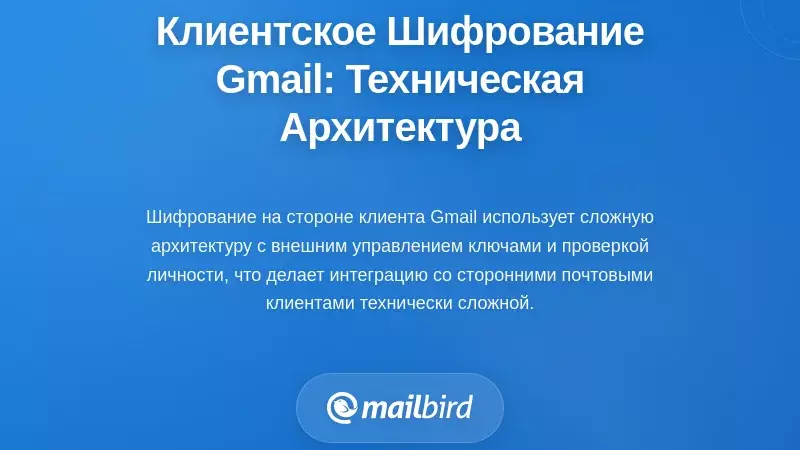 Как на самом деле работает клиентское шифрование Gmail: техническая архитектура