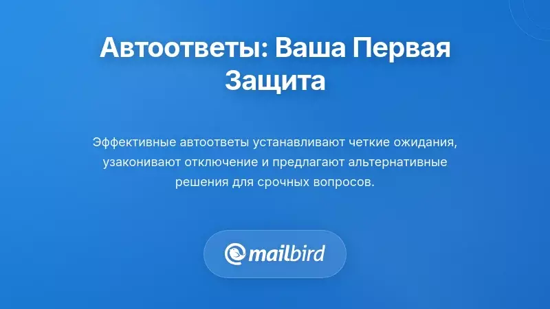 Профессиональный шаблон электронного письма с сообщением об отсутствии на рабочем месте для границ отпуска