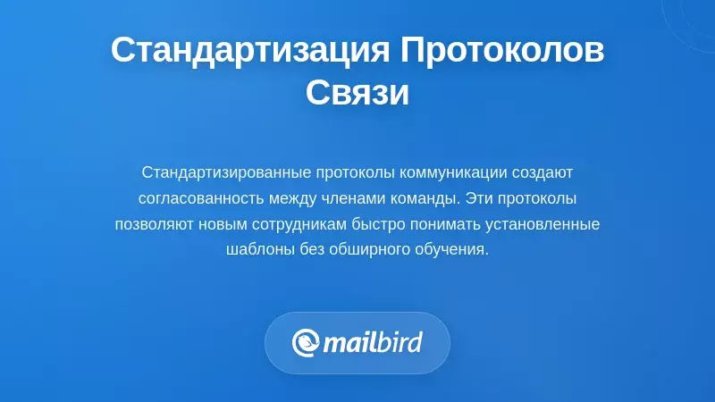 Участники команды сотрудничают для создания стандартизированных протоколов и процедур электронной почты