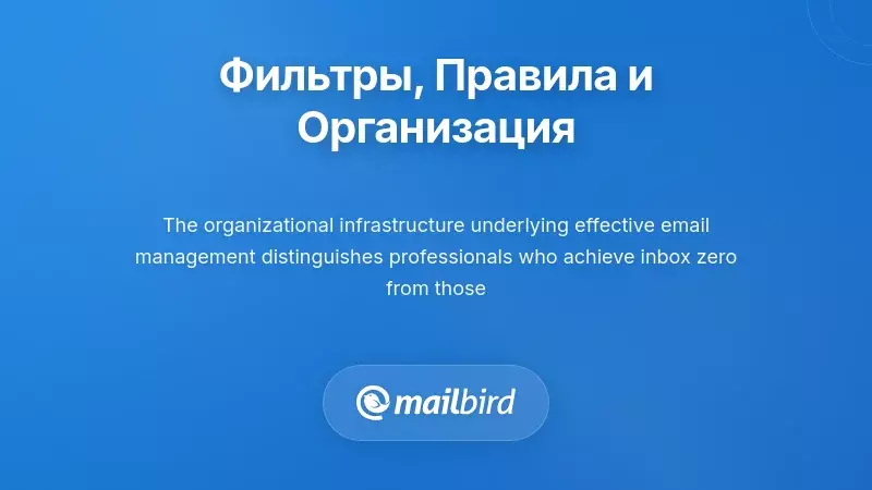 Единая фильтрация, правила и расширенные системы организации